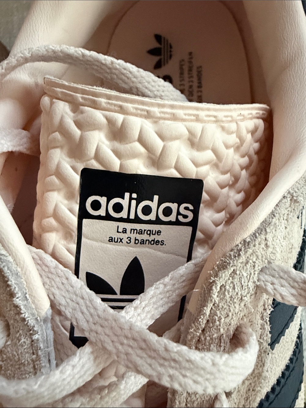 adidas Pink Suede Gazelle Sneakers with Black Stripes - Picture 7 of 8
